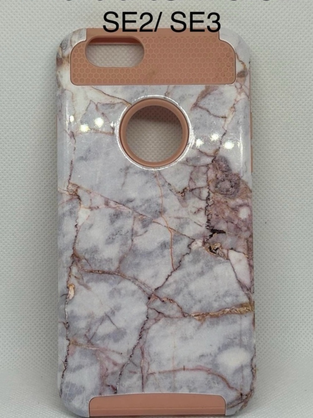 Unbranded Rose Gold Marble Phone Case for SE2/SE3